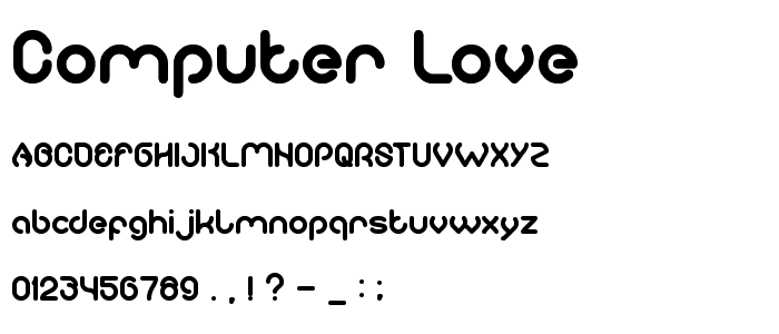 COMPUTER LOVE font